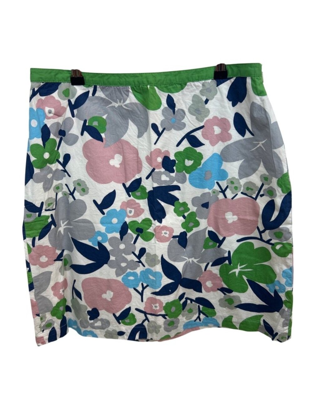 Boden A Line Skirt Sz10R Abstract Floral Print Pink Green Spring Summer Feminine